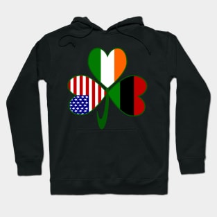 African American Irish American Shamrock Hoodie